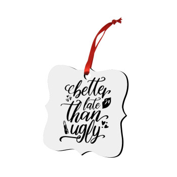 Better late than ugly, Στολίδι Χριστουγεννιάτικο στολίδι polygon ξύλινο 7.5cm