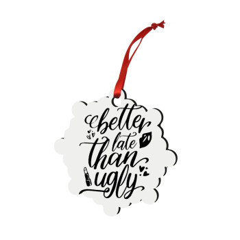 Better late than ugly, Στολίδι Χριστουγεννιάτικο στολίδι snowflake ξύλινο 7.5cm