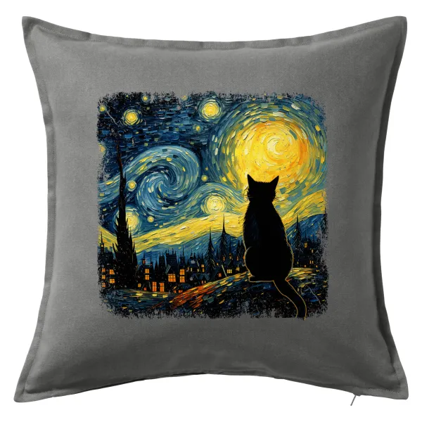 Black Cat — Sofa cushion Grey 50x50cm includes filling