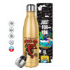 Glitter gold stainless steel thermos bottle, double-walled, 500ml