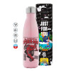 Metal mug thermos Pink Iridiscent (Stainless steel), double wall, 500ml