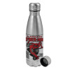 Metallic water bottle, stainless steel, 750ml