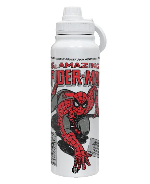 Spiderman the amazing — Θερμός 1L Ανοξείδωτο με Βάση Κινητού & Διπλά Τοιχώματα