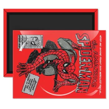 Spiderman the amazing, Ορθογώνιο μαγνητάκι ψυγείου διάστασης 9x6cm