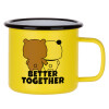 Metallic enamel MATT Yellow cup 360ml