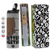 Πασχαλινή Λαμπάδα με Travel Tumbler θερμό (600ml, BPA free) & κερί αρωματικό πλακέ (30cm) (ΓΚΡΙ)