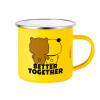 Yellow Enamel Metallic Cup 360ml