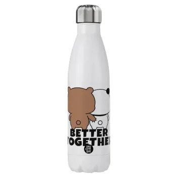 Bubu & Dudu Better together, Μεταλλικό παγούρι θερμός (Stainless steel), διπλού τοιχώματος, 750ml