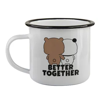 Bubu & Dudu Better together, Κούπα εμαγιέ με μαύρο χείλος 360ml