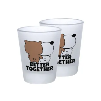 Bubu & Dudu Better together, Σφηνοπότηρα γυάλινα 45ml του πάγου (2 τεμάχια)