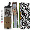 Πασχαλινή Λαμπάδα με Travel Tumbler θερμό (600ml, BPA free) & κερί αρωματικό πλακέ (30cm) (ΓΚΡΙ)