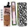 Πασχαλινή Λαμπάδα με  ΡΟΖ Travel Tumbler θερμό (600ml, BPA free) & κερί αρωματικό πλακέ (30cm) (ΡΟΖ)
