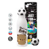 Soccer Metal mug thermos, double wall, 550ml