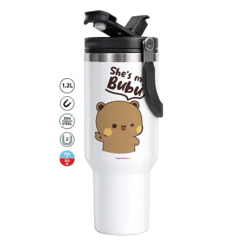 She's my Bubu, Mega Travel Mug / Κούπα Ταξιδίου, διπλού τοιχώματος (θερμό) 1,2L