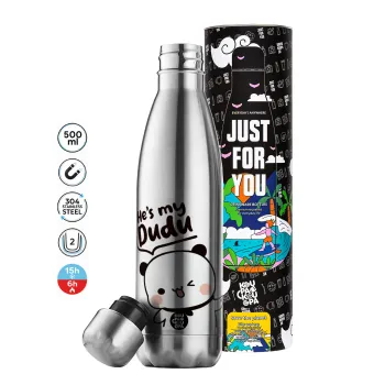 He's my Dudu, Μεταλλικό παγούρι θερμός Inox (Stainless steel), διπλού τοιχώματος, 500ml