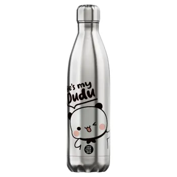 He's my Dudu, Μεταλλικό παγούρι θερμός Inox (Stainless steel), διπλού τοιχώματος, 750ml