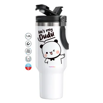 He's my Dudu, Mega Travel Mug / Κούπα Ταξιδίου, διπλού τοιχώματος (θερμό) 1,2L