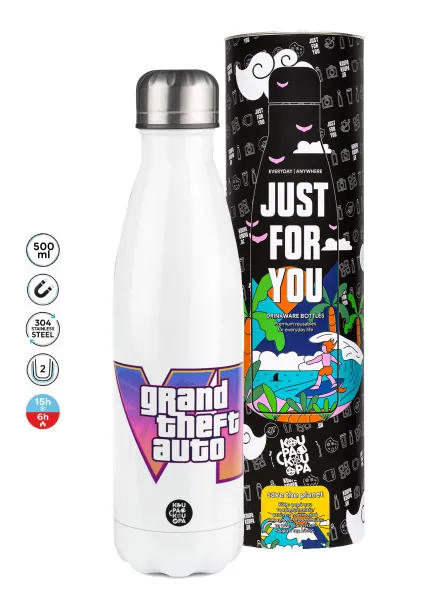 GTA VI — Metal mug thermos White (Stainless steel), double wall, 500ml
