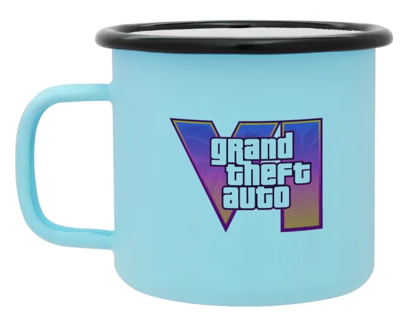 GTA VI — Κούπα Μεταλλική εμαγιέ ΜΑΤ σιέλ 360ml