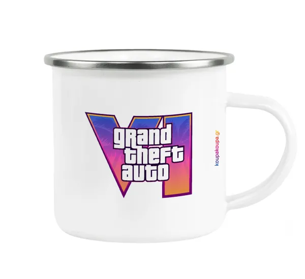 GTA VI — Metallic enamel cup white 360ml