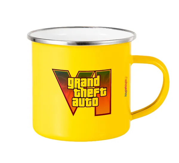 GTA VI — Κούπα Μεταλλική εμαγιέ Κίτρινη 360ml
