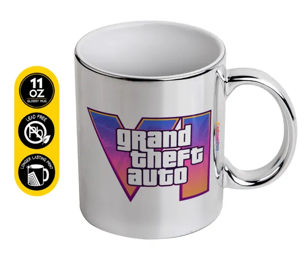 GTA VI — Mug ceramic, silver mirror, 330ml