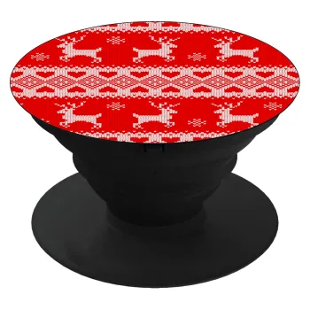 Deer knitted, Phone Holders Stand  Black Hand-held Mobile Phone Holder