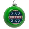 Green Christmas tree ornament bauble 8cm