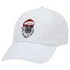 Άγιος Βασίλης με μάσκα, Καπέλο ενηλίκων Jockey Λευκό (snapback, 5-φύλλο, unisex)