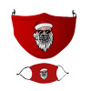 Santa wear mask, Μάσκα υφασμάτινη Ενηλίκων πολλαπλών στρώσεων με υποδοχή φίλτρου