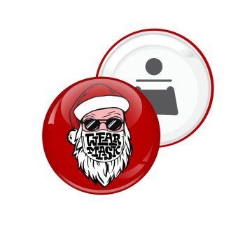 Santa wear mask, Μαγνητάκι και ανοιχτήρι μπύρας στρογγυλό διάστασης 5,9cm