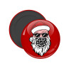 Santa wear mask, Μαγνητάκι ψυγείου στρογγυλό διάστασης 5cm