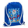 Backpack pouch GYMBAG Blue, with pocket (40x48cm) & thick cords