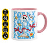 Mug colored pink, ceramic, 330ml