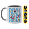 Mug colored grey, ceramic, 330ml