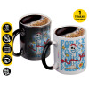 Color changing magic Mug, ceramic, 330ml when adding hot liquid inside, the black colour desappears (1 pcs)