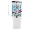 Mega Stainless steel Tumbler with lid, double wall 1,2L