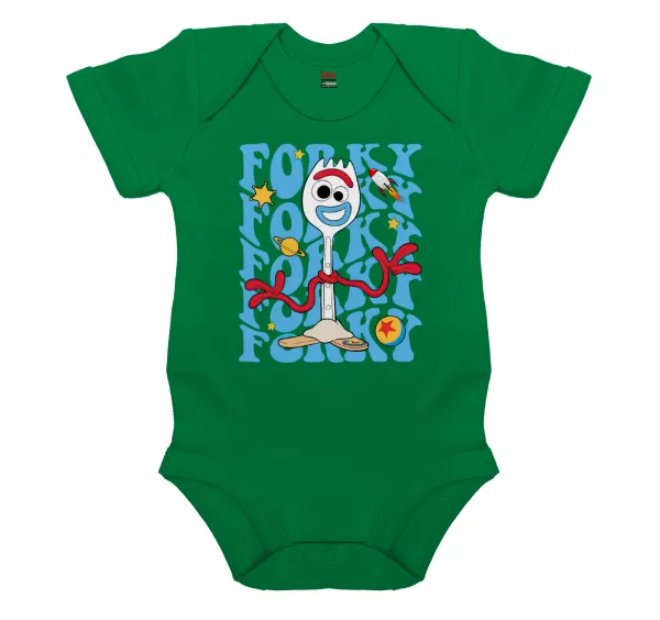 Forky — Βρεφικό φορμάκι μωρού, ΠΡΑΣΙΝΟ, 100% Organic Cotton, κοντομάνικο