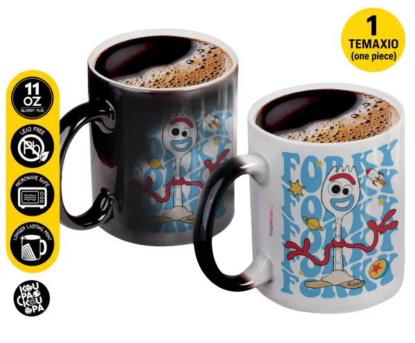 Forky — Κούπα Μαγική, κεραμική, 330ml που αλλάζει χρώμα με το ζεστό ρόφημα