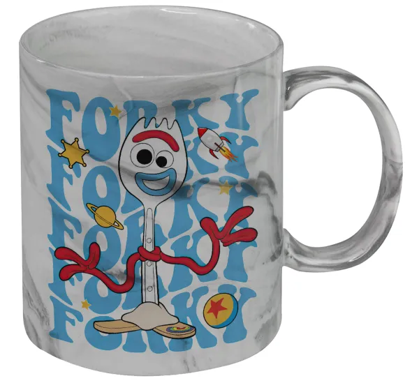 Forky — Κούπα κεραμική, marble style (μάρμαρο), 330ml