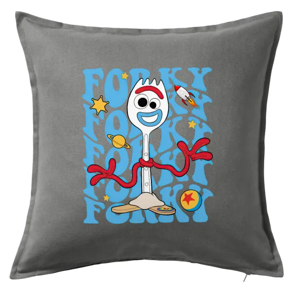 Forky — Μαξιλάρι καναπέ Γκρι 100% βαμβάκι, περιέχεται το γέμισμα (50x50cm)