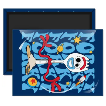 Forky, Ορθογώνιο μαγνητάκι ψυγείου διάστασης 9x6cm
