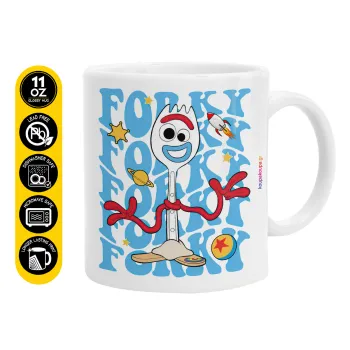 Forky, Ceramic coffee mug, 330ml
