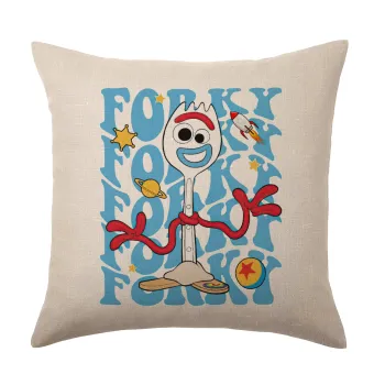 Forky, Μαξιλάρι καναπέ ΛΙΝΟ 40x40cm περιέχεται το  γέμισμα