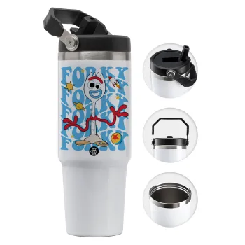 Forky, 30oz stainless Steel Tumbler with Handle