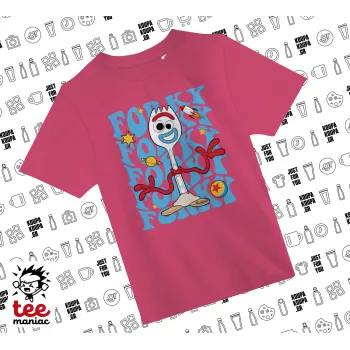 Forky, PINK childrens T-Shirt made of 100% cotton, for every day. Vegan & OEKO-TEX certified.