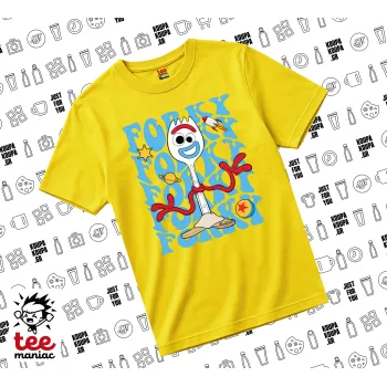 Forky, yellow childrens T-Shirt made of 100% cotton, for every day. Vegan & OEKO-TEX certified.