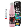 Metal mug thermos Pink Iridiscent (Stainless steel), double wall, 500ml