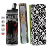 Πασχαλινή Λαμπάδα με Travel Tumbler θερμό (600ml, BPA free) & κερί αρωματικό πλακέ (30cm) (ΓΚΡΙ)