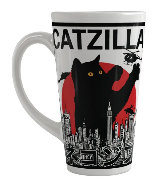 Black Cat — Large tapered latte mug, ceramic, 450ml